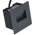 GLOBOSTAR® STEP-MINA 90627 Χωνευτό Αρχιτεκτονικό Φωτιστικό Διαδρόμου/Σκαλοπατιού LED 3W 330lm 30° DC 24V Αδιάβροχο IP65 Θερμό Λευκό 2700K Dimmable - Γκρι Ανθρακί - Μ8.3 x Π8.3 x Υ5cm / Μ6.6 x Π6.6cm - 3 Χρόνια Εγγύηση - Image 8
