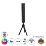 GLOBOSTAR® DIGICOLUMN 90761 Μοντέρνο Επιτραπέζιο Γραμμικό Ψηφιακό Φωτιστικό Digital Pixel Symphony Bar με RF Ασύρματο Χειριστήριο LED 8W 640lm 90° DC 5V με USB 2.0 IP20 Πολύχρωμο RGB Dimmable - Μαύρο - Μ3.4 x Π2.5 x Υ122cm - 2 Χρόνια Εγγύηση