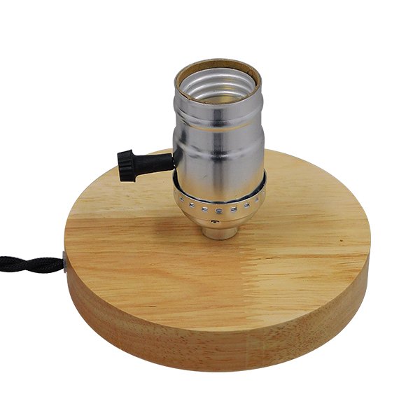 91046_0 GLOBOSTAR® NOX 91046 Μοντέρνο Επιτραπέζιο Φωτιστικό Πορτατίφ με Ντουί 1 x E27 AC 220-240V IP20 - Μπεζ & Ασημί - Μ12 x Π12 x Υ10.6cm - Image 1