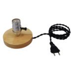 GLOBOSTAR® NOX 91046 Μοντέρνο Επιτραπέζιο Φωτιστικό Πορτατίφ με Ντουί 1 x E27 AC 220-240V IP20 - Μπεζ & Ασημί - Μ12 x Π12 x Υ10.6cm - Image 2