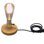 GLOBOSTAR® NOX 91046 Μοντέρνο Επιτραπέζιο Φωτιστικό Πορτατίφ με Ντουί 1 x E27 AC 220-240V IP20 - Μπεζ & Ασημί - Μ12 x Π12 x Υ10.6cm - Image 4