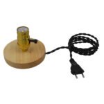 GLOBOSTAR® NOX 91047 Μοντέρνο Επιτραπέζιο Φωτιστικό Πορτατίφ με Ντουί 1 x E27 AC 220-240V IP20 - Μπεζ & Χρυσό - Μ12 x Π12 x Υ10.6cm - Image 2