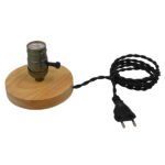 GLOBOSTAR® NOX 91048 Μοντέρνο Επιτραπέζιο Φωτιστικό Πορτατίφ με Ντουί 1 x E27 AC 220-240V IP20 - Μπεζ & Μπρούτζινο - Μ12 x Π12 x Υ10.6cm - Image 2