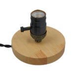 GLOBOSTAR® NOX 91049 Μοντέρνο Επιτραπέζιο Φωτιστικό Πορτατίφ με Ντουί 1 x E27 AC 220-240V IP20 - Μπεζ & Μαύρο - Μ12 x Π12 x Υ10.6cm