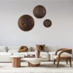 GLOBOSTAR® OCEANA 01362 Boho Κρεμαστό Φωτιστικό Οροφής με Ντουί 1 x E27 AC 220-240V IP20 - Καφέ - Μ60 x Π60 x Υ60cm - Image 9