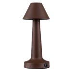 GloboStar® MOLLY 76519 Επαναφορτιζόμενο Επιτραπέζιο Φωτιστικό Πορτατίφ LED 1.5W 105lm 120° DC 5V IP44 Θερμό Λευκό 2700K Dimmable Καφέ Αλουμίνιο - Μ10 x Π10 x Υ23cm - 2 Xρόνια Εγγύηση - Image 4