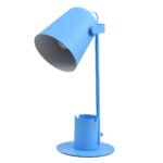 GLOBOSTAR® PENCASE 61568 Μοντέρνο Επιτραπέζιο Φωτιστικό Πορτατίφ με Ντουί 1 x E27 AC 220-240V IP20 - Μπλε - Μ12 x Π15 x Υ38cm - Image 2