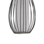 GLOBOSTAR® LILY 01561 Vintage Κρεμαστό Φωτιστικό Οροφής με Ντουί 1 x E27 AC 220-240V IP20 - Μαύρο & Λευκό - Μ90 x Π90 x Υ20cm - Image 8