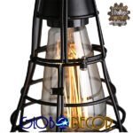 GLOBOSTAR® DROPS 01059 Vintage Κρεμαστό Φωτιστικό Οροφής με Ντουί 6 x E27 AC 220-240V IP20 - Μαύρο - 120cm - Image 2