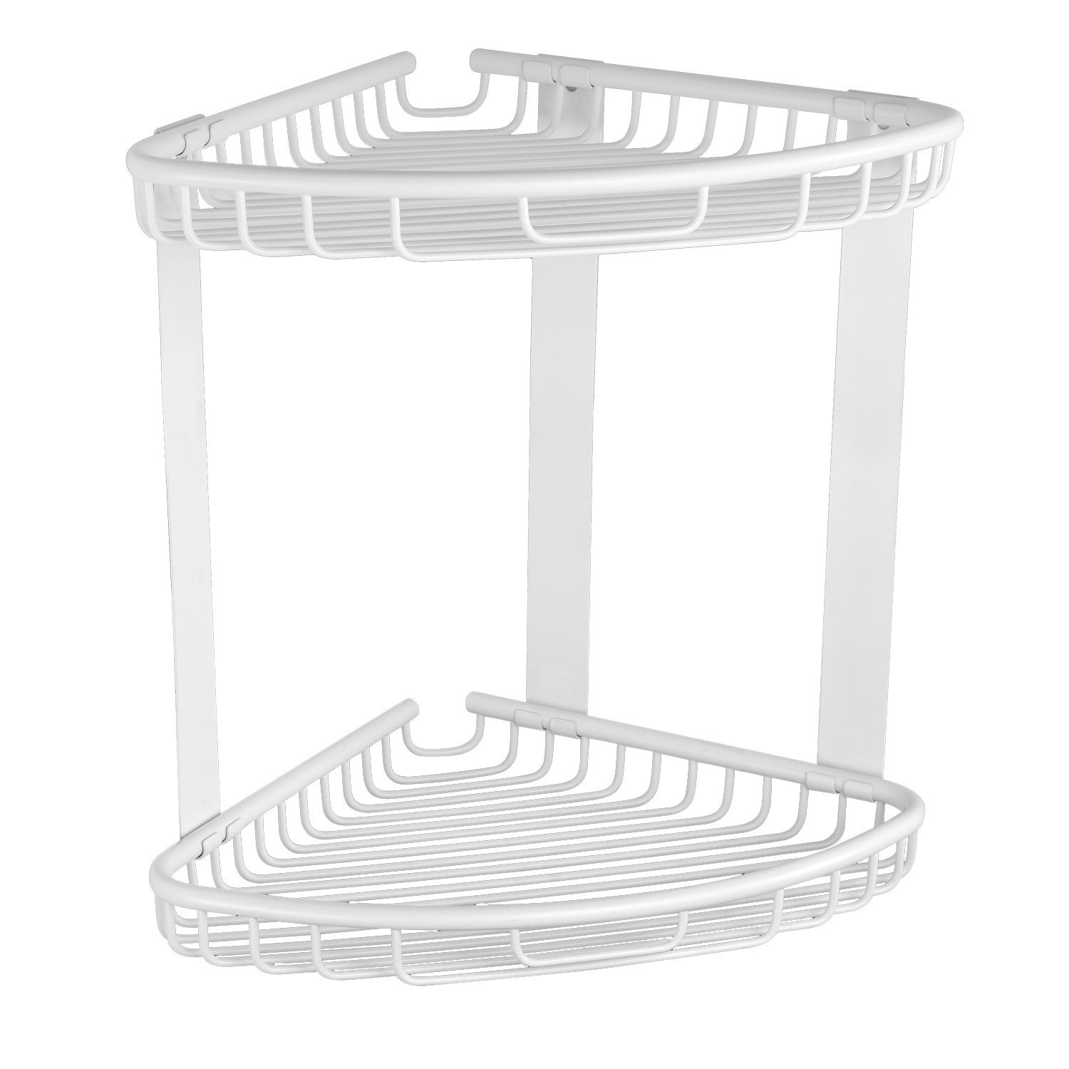 96377766_1 Καλάθι γωνιακό σχαρωτό RETI 963777 66 Λευκό ματ KARAG 21x21x27cm - Image 1