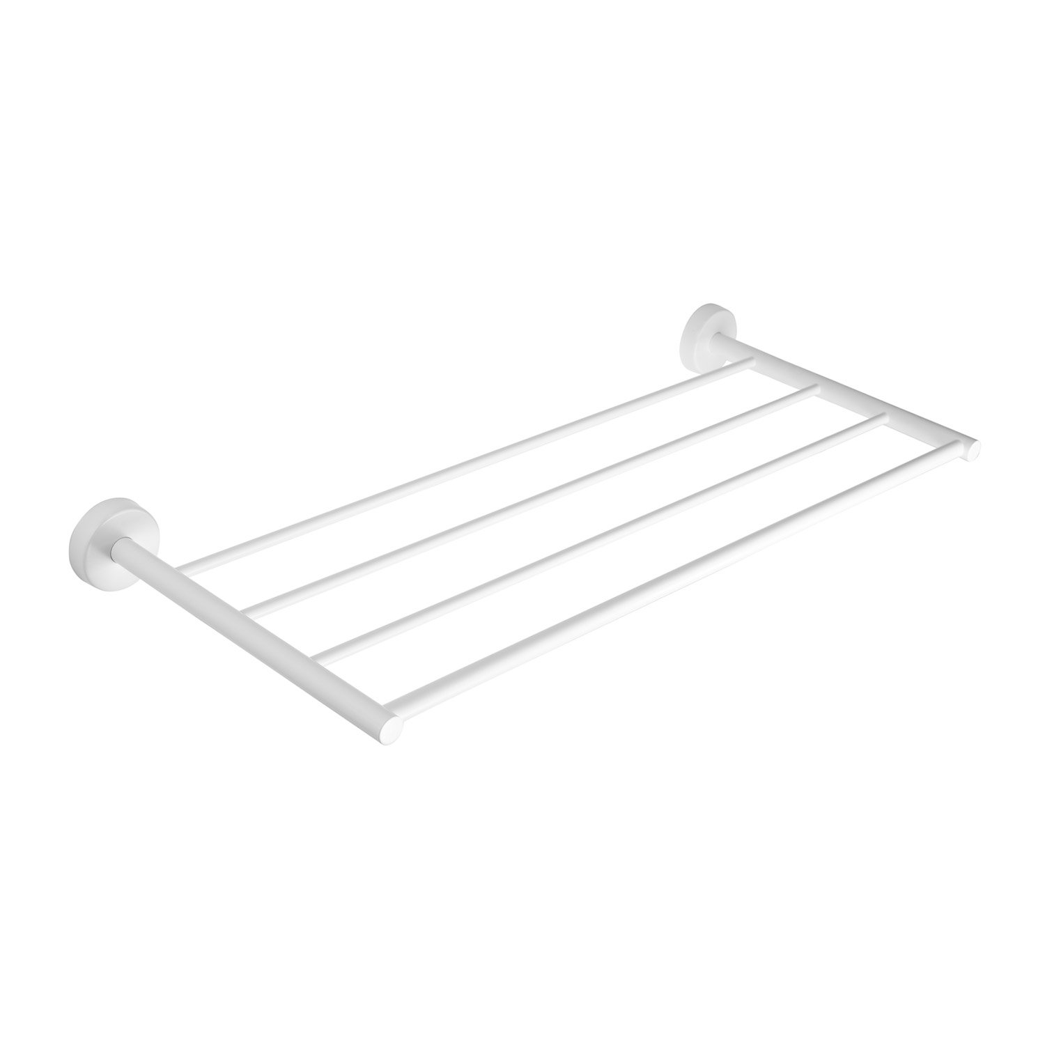 969666 Ραφιέρα πετσετών UNO 9696 66 Λευκή ματ KARAG 60cm - Image 1