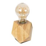 GLOBOSTAR® RHOMBUS 99401 Μοντέρνο Επιτραπέζιο Φωτιστικό Πορτατίφ με Ντουί 1 x E27 AC 220-240V IP20 - Μπεζ - M8 x Π8 x Υ8cm - Image 2