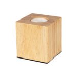 GLOBOSTAR® WOODBOX 99405 Μοντέρνο Επιτραπέζιο Φωτιστικό Πορτατίφ με Ντουί 1 x E27 AC 220-240V IP20 - Μπεζ - Μ7.6 x Π7.6 x Υ8.2cm - Image 3