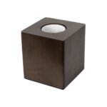 GLOBOSTAR® WOODBOX 99406 Μοντέρνο Επιτραπέζιο Φωτιστικό Πορτατίφ με Ντουί 1 x E27 AC 220-240V IP20 - Καφέ - M8 x Π8 x Υ8cm - Image 3