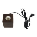 GLOBOSTAR® WOODBOX 99406 Μοντέρνο Επιτραπέζιο Φωτιστικό Πορτατίφ με Ντουί 1 x E27 AC 220-240V IP20 - Καφέ - M8 x Π8 x Υ8cm - Image 4