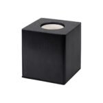 GLOBOSTAR® WOODBOX 99407 Μοντέρνο Επιτραπέζιο Φωτιστικό Πορτατίφ με Ντουί 1 x E27 AC 220-240V IP20 - Μαύρο - Μ7.6 x Π7.6 x Υ8.2cm - Image 3