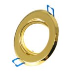 GLOBOSTAR® DELTA 77818 Χωνευτή Κινούμενη Βάση για Σποτ MR16 με Ντουί GU10/GU5.3 IP20 - Χρυσό Πλατίνα - Μ9.2 x Π9.2 x Υ2.8cm / Q7.6cm - Image 2