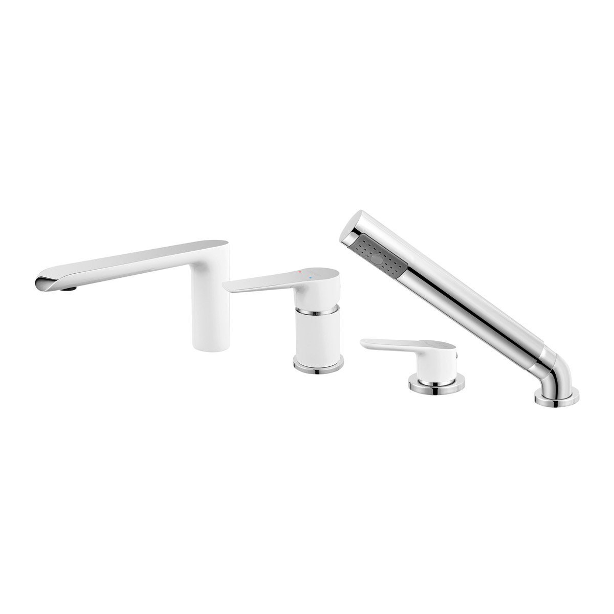 BDR11A_3 Μπαταρία λουτρού επικαθήμενη White/Chrome ADORE BDR11A FERRO - Image 1