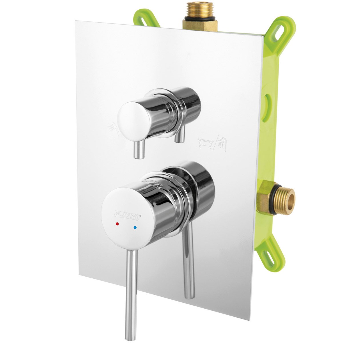 BFI7P3BOX Μίκτης ντους 3 εξόδων FIESTA BFI7P3BOX FERRO - Image 1