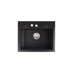 Νεροχύτης κουζίνας γραφίτη λαμπερό DRGM1/48/58HA FERRO 58x48cm