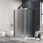 Καμπίνα τετράγωνη με σατινέ κρύσταλλο FLORA 100 KARAG 70x70x180cm