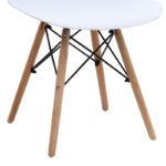 Καρέκλα τραπεζαρίας Nova Megapap PP λευκό - ξύλινο φυσικό πόδι 46x51x80εκ. - Image 9