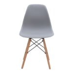 Καρέκλα τραπεζαρίας Nova Megapap PP γκρι - ξύλινο φυσικό πόδι 46x51x80εκ. - Image 5