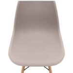 Καρέκλα τραπεζαρίας Nova Megapap PP cappuccino - ξύλινο φυσικό πόδι 46x51x80εκ. - Image 8