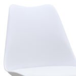 Καρέκλα τραπεζαρίας Viva Megapap PP - PU λευκό - ξύλινο λευκό πόδι 48,5x54x80εκ. - Image 9