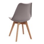 Καρέκλα τραπεζαρίας Viva Megapap PP - PU cappuccino - ξύλινο φυσικό πόδι 48,5x54x80εκ. - Image 4