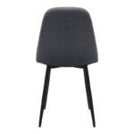 Καρέκλα τραπεζαρίας Iris Megapap γκρι ύφασμα - μεταλλικό μαύρο πόδι 43x50x85εκ. - Image 7