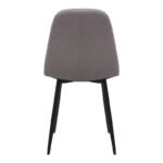 Καρέκλα τραπεζαρίας Iris Megapap μπεζ ύφασμα - μεταλλικό μαύρο πόδι 43x50x85εκ. - Image 7