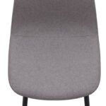 Καρέκλα τραπεζαρίας Iris Megapap μπεζ ύφασμα - μεταλλικό μαύρο πόδι 43x50x85εκ. - Image 8