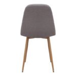 Καρέκλα τραπεζαρίας Iris Megapap μπεζ ύφασμα - μεταλλικό φυσικό πόδι 43x50x85εκ. - Image 7