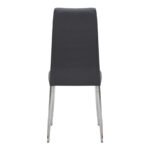 Καρέκλα τραπεζαρίας Rosa Megapap μαύρο PU - μεταλλικό πόδι χρωμίου 41x48x98εκ. - Image 6