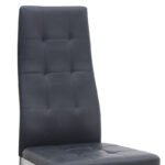 Καρέκλα τραπεζαρίας Rosa Megapap μαύρο PU - μεταλλικό πόδι χρωμίου 41x48x98εκ. - Image 8