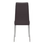 Καρέκλα τραπεζαρίας Rosa Megapap καφέ PU - μεταλλικό πόδι χρωμίου 41x48x98εκ. - Image 6