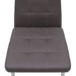 Καρέκλα τραπεζαρίας Rosa Megapap καφέ PU - μεταλλικό πόδι χρωμίου 41x48x98εκ. - Image 7