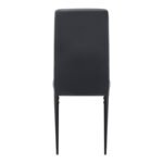 Καρέκλα τραπεζαρίας Rosa Megapap μαύρο PU - μεταλλικό μαύρο πόδι 40x52x96εκ. - Image 4