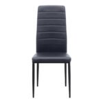 Καρέκλα τραπεζαρίας Rosa Megapap μαύρο PU - μεταλλικό μαύρο πόδι 40x52x96εκ. - Image 6