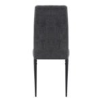 Καρέκλα τραπεζαρίας Rosa Megapap γκρι ύφασμα - μεταλλικό μαύρο πόδι 41x51x96εκ. - Image 6