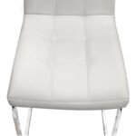 Καρέκλα τραπεζαρίας Vela Megapap λευκό PU - μεταλλική βάση χρωμίου 41x61x107εκ. - Image 8