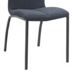 Καρέκλα τραπεζαρίας Fina Megapap ανθρακί ύφασμα - μεταλλικό μαύρο πόδι 43x58x95εκ. - Image 11