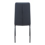 Καρέκλα τραπεζαρίας Fina Megapap ανθρακί ύφασμα - μεταλλικό μαύρο πόδι 43x58x95εκ. - Image 8