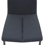 Καρέκλα τραπεζαρίας Fina Megapap ανθρακί ύφασμα - μεταλλικό μαύρο πόδι 43x58x95εκ. - Image 9