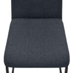 Καρέκλα τραπεζαρίας Laura Megapap ανθρακί ύφασμα - μεταλλική μαύρη βάση 42x58x98εκ. - Image 8