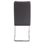 Καρέκλα τραπεζαρίας Laura Megapap γκρι ύφασμα - μεταλλική βάση χρωμίου 42x58x98εκ. - Image 7