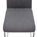 Καρέκλα τραπεζαρίας Laura Megapap γκρι ύφασμα - μεταλλική βάση χρωμίου 42x58x98εκ. - Image 8