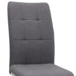 Καρέκλα τραπεζαρίας Laura Megapap γκρι ύφασμα - μεταλλική βάση χρωμίου 42x58x98εκ. - Image 9