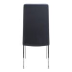 Καρέκλα τραπεζαρίας Alma Megapap μαύρο PU - μεταλλικό πόδι χρωμίου 42x53x97εκ. - Image 7